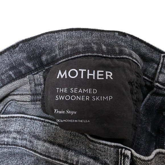 MOTHER Women's Skinny Jeans in Black - Picture 3 of 5
